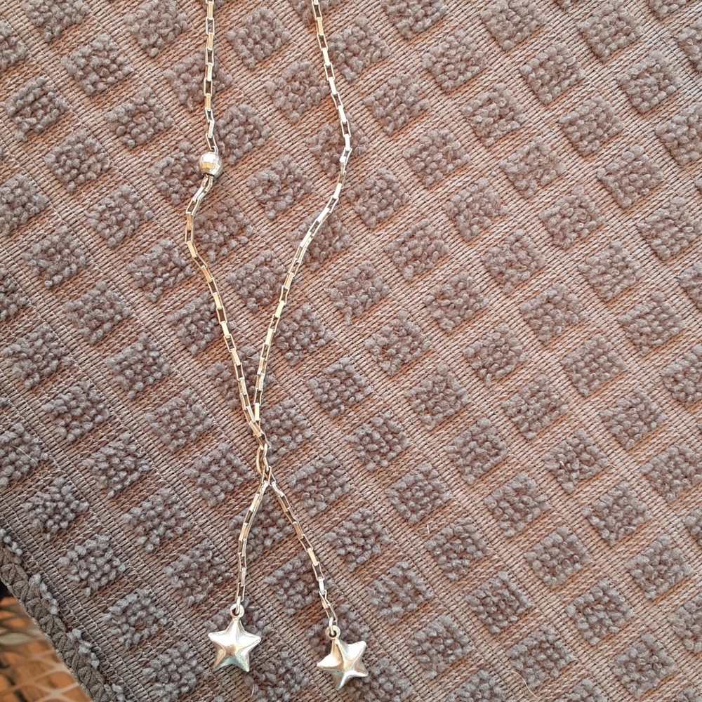 .925 silver moon and star necklace